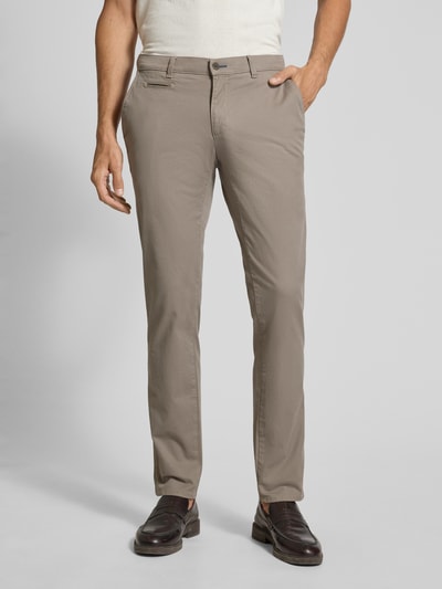 Brax Regular Fit Chino mit Gesäßtaschen Modell 'Fabio' Taupe 4