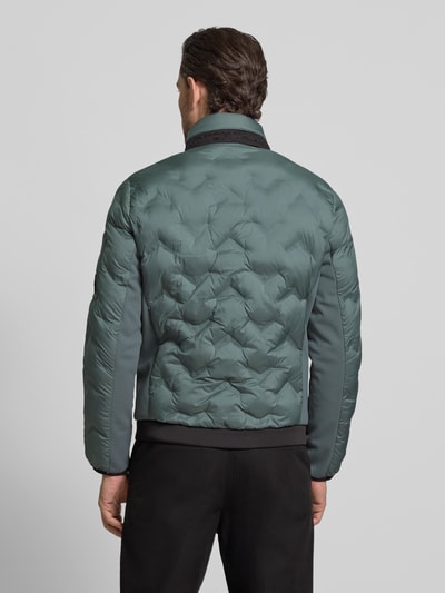 Tom Tailor Regular fit gewatteerd jack met opbergbare capuchon in de kraag Rietgroen - 5