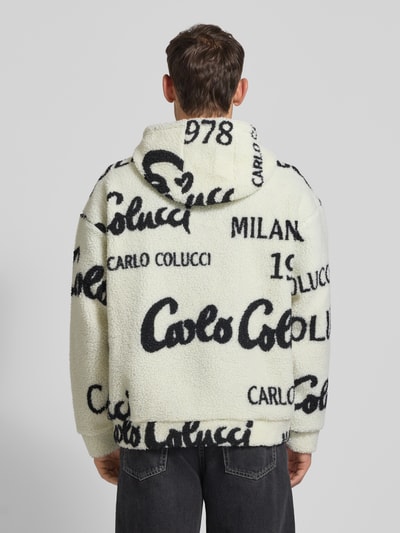 CARLO COLUCCI Oversized Hoodie mit Känguru-Tasche Offwhite 5