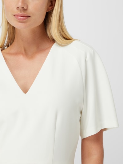 s.Oliver BLACK LABEL Kokerjurk met viscose  Offwhite - 3