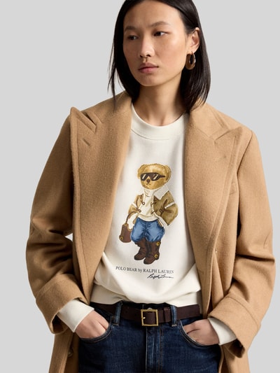 Polo Ralph Lauren Sweatshirt mit ikonischem Bärenmotiv Offwhite 6