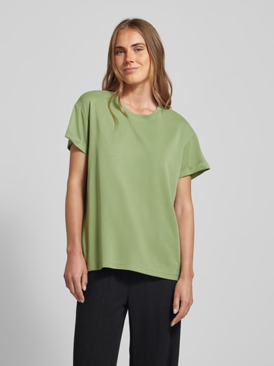 mbyM T-shirt met ronde hals, model 'Amana' Lindegroen - 4