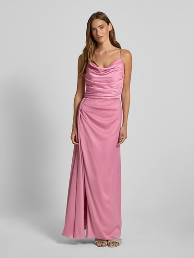 V.M. Avondjurk met cascadehals Roze - 4