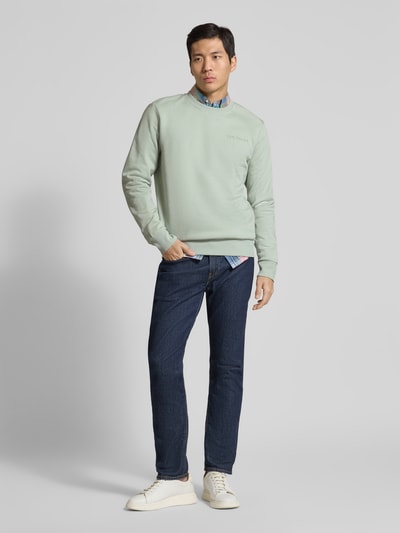 Tom Tailor Bluza dresowa o regularnym kroju z mieszanki bawełny Limonkowy 1