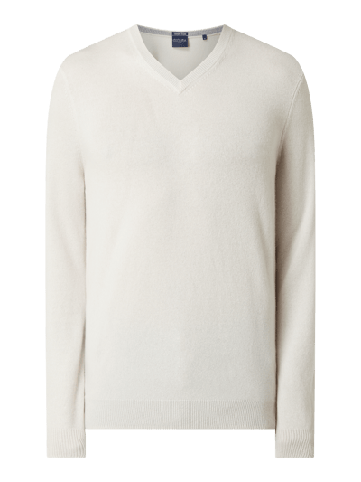 Christian Berg Men Pullover aus Woll-Kaschmir-Mix Ecru 2