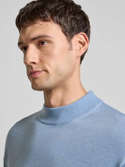 Scotch & Soda Strickpullover mit gerippten Abschlüssen Hellblau 3