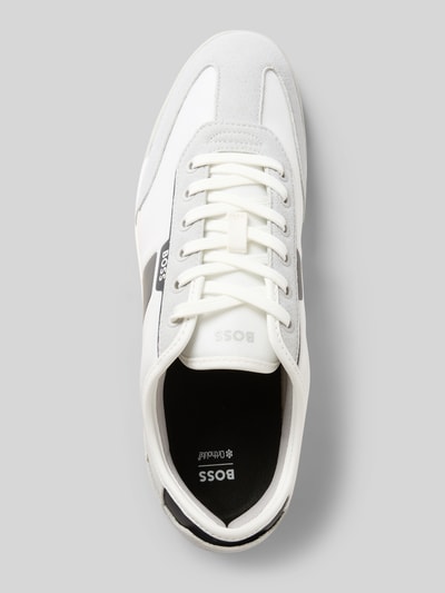 BOSS Lage sneakers met applicaties in suèdelook, model 'NITAN' Wit - 3