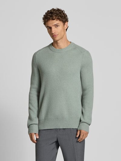 FTC-Cashmere Kaschmirpullover mit Strukturmuster Mint 4