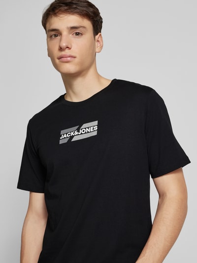 Jack & Jones T-Shirt mit Label-Print Modell 'CORP' Black 3