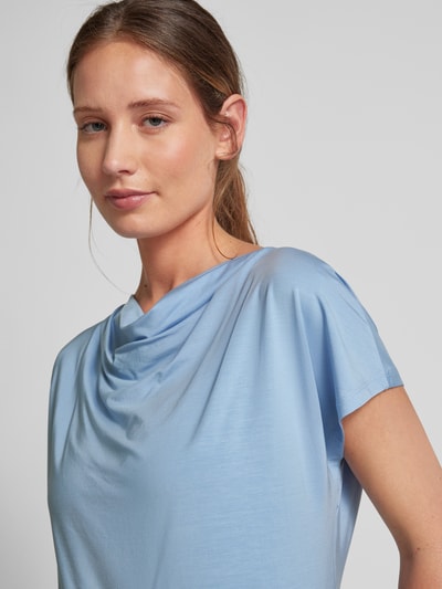 Christian Berg Woman Selection T-Shirt mit Wasserfall-Ausschnitt Hellblau 3