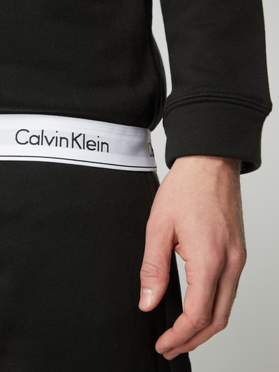 Calvin Klein Underwear Bluza z dołem w kontrastowym kolorze Czarny 3