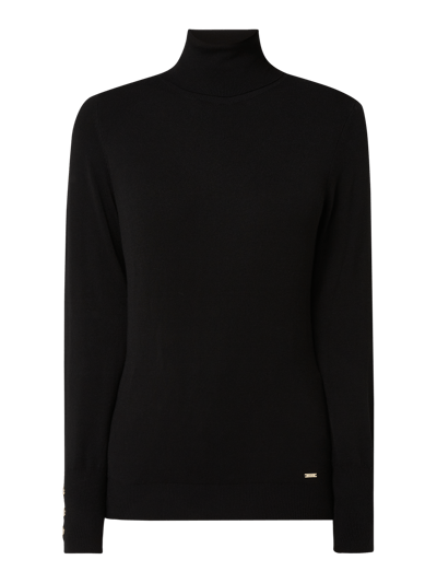 Jake*s Collection Rollkragenpullover mit Rippenbündchen  Black 2