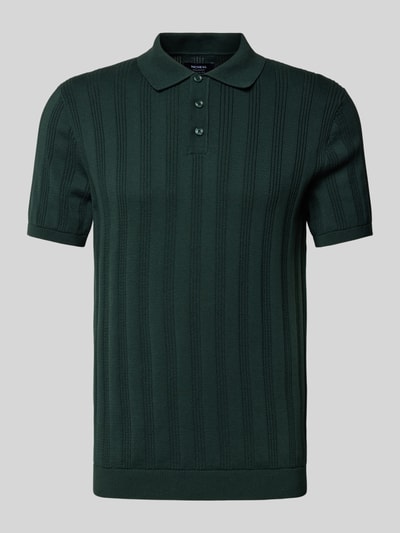 MCNEAL Poloshirt met ribboorden Flessengroen - 2