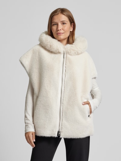 Marc Cain Gilet met imitatiebont Ecru - 4