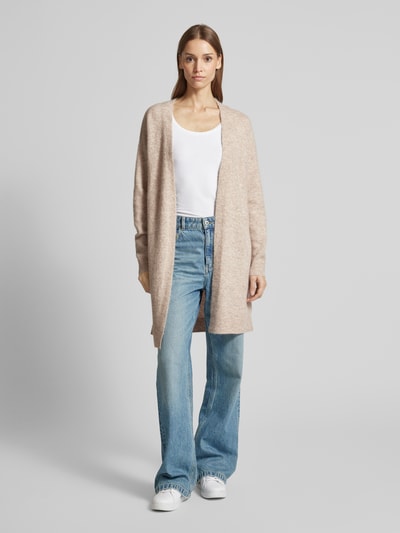 Christian Berg Woman Longcardigan mit überschnittenen Schultern Beige Melange 4