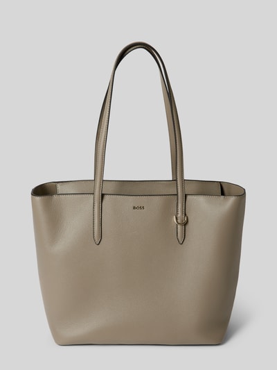 BOSS Handtasche mit Tragehenkel Modell 'Alyce' Taupe 2