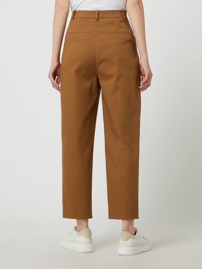 Jake*s Collection Stoffen broek met stretch Middenbruin - 6