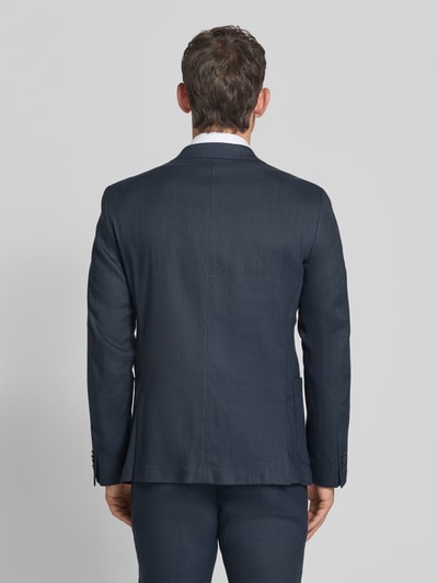 s.Oliver BLACK LABEL Regular Fit Anzugsakko aus Leinen-Mix Dunkelblau 5