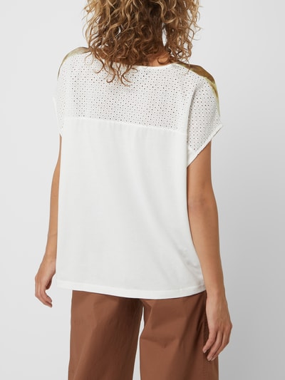 Gerry Weber Bluzka z ażurową koronką  Brudny biały 5