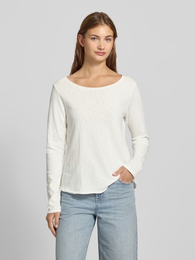 Marc O'Polo Denim Longsleeve mit Label-Detail Weiss 4
