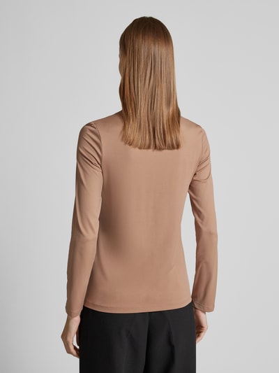 Christian Berg Woman Slim Fit Longsleeve mit Rollkragen Taupe 5