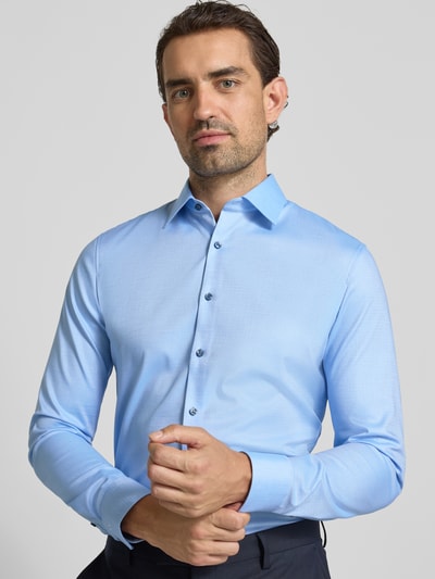 OLYMP No. Six Super slim fit zakelijk overhemd met kentkraag Bleu - 3