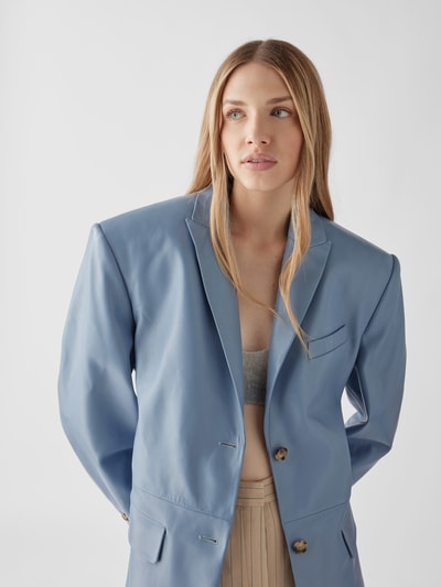 The Mannei Blazer aus Leder Blau 3