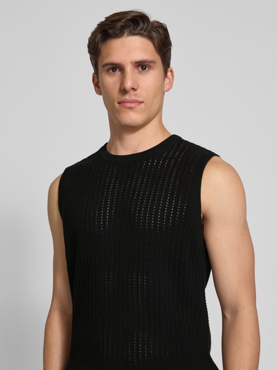 JAKE*S STUDIO MEN Tanktop mit gerippten Abschlüssen Black 3