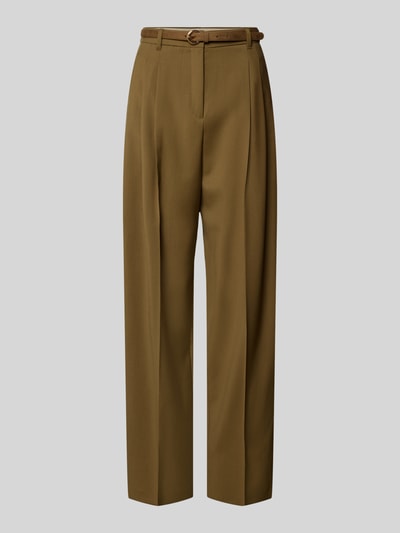 Max Mara Studio Wide leg broek van pure scheerwol Kaki - 2