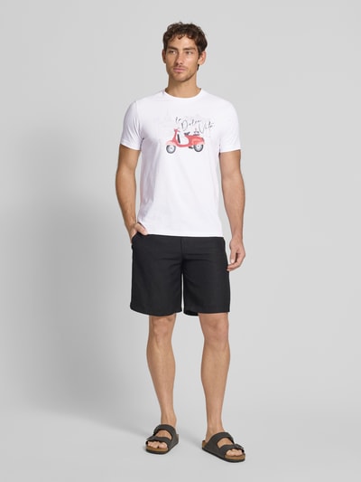 Zeybra T-shirt z nadrukowanym motywem Biały 1