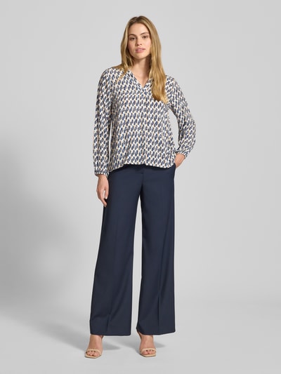 ZABAIONE Blouseshirt van viscose met tuniekkraag, model 'Ha44nna' Marineblauw - 1