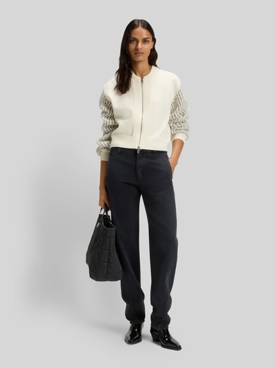 BOSS Shopper met doorgestikt motief, model 'PALMAH' Zwart - 1