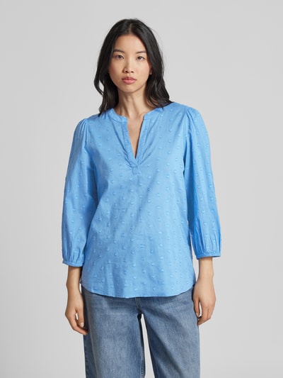 Kaffe Bluse mit Tunikakragen Modell 'jollia' Blau 4