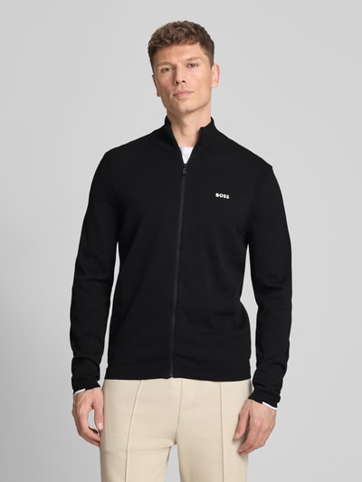 BOSS Green Regular Fit Sweatjacke aus reiner Baumwolle Modell 'KN_EVER-X FZ' Black 4