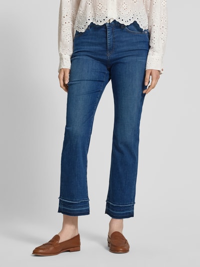 Marc Cain Feminine Fit Jeans mit Eingrifftaschen Marine Melange 4