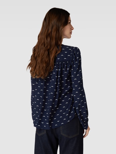 Zadig & Voltaire Overhemdblouse met all-over motief, model 'TURIN' Marineblauw - 5