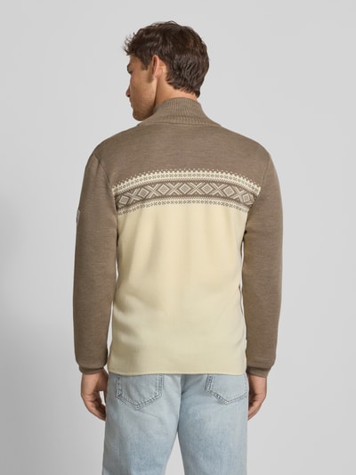 Dale of Norway Wollen pullover met schipperskraag, model 'Dalestolen' Zand - 5