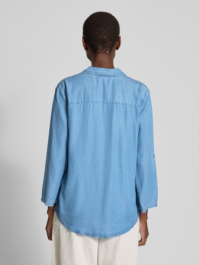 VERO MODA Loose fit overhemdblouse van lyocell, model 'BREE' Jeansblauw - 5