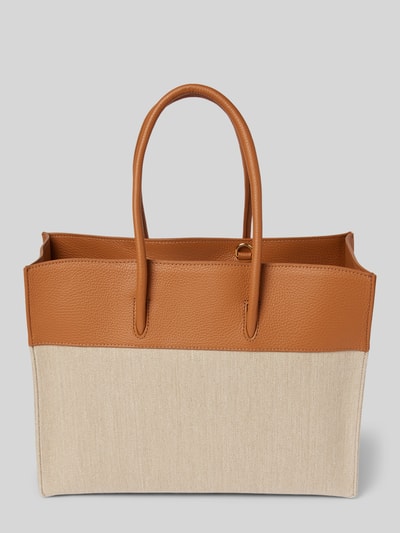 Coccinelle Shopper met labelstitching, model 'MYRTHA' Cognac - 4