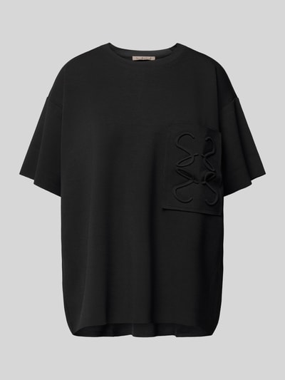 Smith and Soul Oversized T-shirt met logodetails, model 'Scuba' Zwart - 2