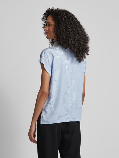 HUGO Bluse aus Viskose mit Allover-Muster Modell 'Caneli' Hellblau 5