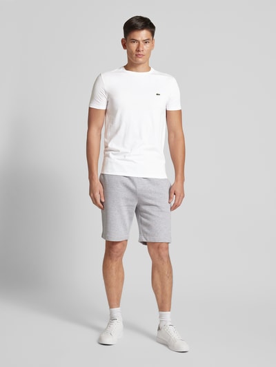 Lacoste T-Shirt mit Rundhalsausschnitt Modell 'Supima' Weiss 1