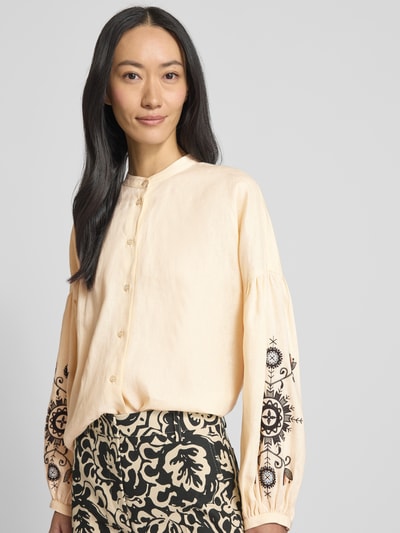 Weekend Max Mara Bluzka o kroju regular fit ze stójką model ‘ILEX’ Złamany biały 3