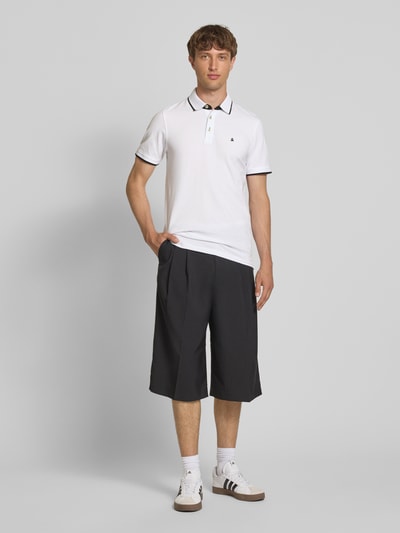 Jack & Jones Slim Fit Poloshirt mit Logo-Stitching Modell 'PAULOS' Weiss 1