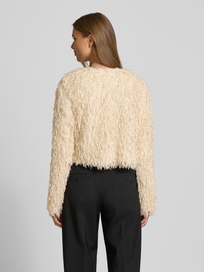 Christian Berg Woman Selection Regular Fit Bolero mit Federn und Rundhalsausschnitt Ecru 5