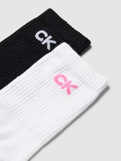 CK Calvin Klein Socken im 2er-Pack mit Label-Details Black 2