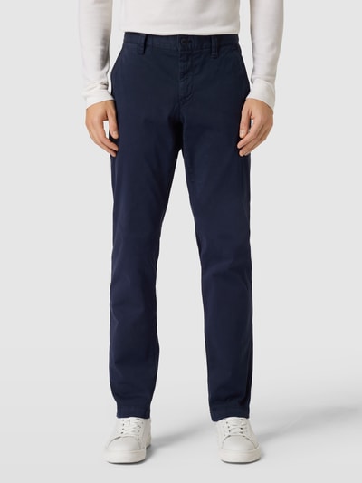 ALBERTO Slim fit broek met steekzak, model 'LOU' Marineblauw - 4