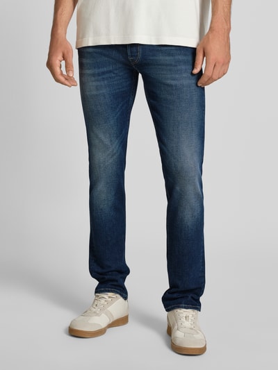 Replay Straight Fit Jeans im Used-Look Modell 'GROVER' Jeansblau 4