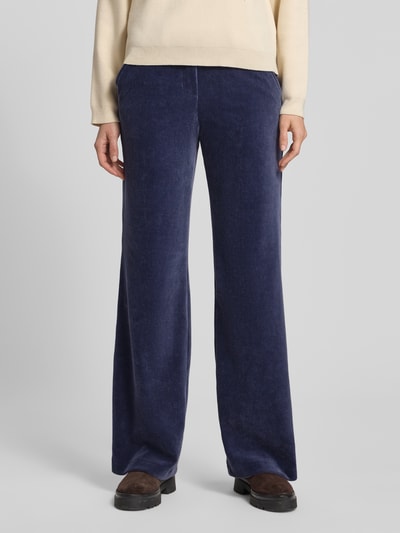 Brax Corduroy broek met elastische band en steekzakken, model 'MAINE' Donkerblauw - 4