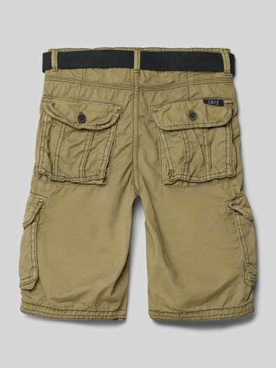 CARS JEANS Cargoshorts mit Stoffgürtel Modell 'Durras' Schilf 3